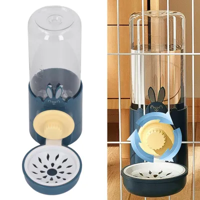 Produktbild von ZELURXX Automatischer Wasserspender für Haustiere, Mehrzweck, 500 ml großes Fassungsvermögen, Hängekäfig Hundewasserspender, für Hunde/ Katzen/ kleine Haustiere