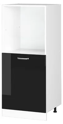 Produktbild von Herdumbauschrank Vicco R-Line Schwarz Hochglanz 60 cm, Model 41168