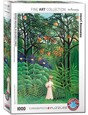 Produktbild von Eurographics Puzzle Frau in einem exotischen Wald von Henri Rousseau, 1000 Teile, 68 x 48 cm, 6000-5608