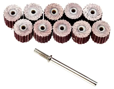 Produktbild von 10 Stück Polierscheiben aus Schmirgelpapier mit 10mm Durchmesser