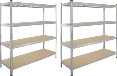Produktbild von 2x Schwerlastregal 180x160x60 cm Traglast 1000 kg Steckregal Lagerregal Kellerregal Werkstattregal
