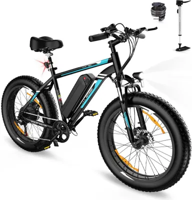 Produktbild von HITWAY E-Bike 26*4 Zoll Fat tire Shimano 7G E-MTB 36V15AH abnehmbarer Akku StVZO