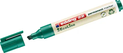 Produktbild von Edding 22 EcoLine, Grün, Meißel, Polypropylen (PP), Multi, 1 mm, 5 mm