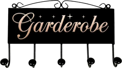 Produktbild von Garderobe mit Sternen Kleiderhaken Leiste mit 5 Haken