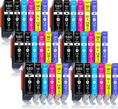 Produktbild von 36er Pack Druckerpatronen 580 581 XXL kompatibel mit Canon TS8352