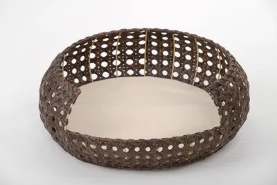 Immagine prodotto di Cesto per gatti animal-design ANNABELLA Intreccio in polyrattan marrone con morbido cuscino Lettino per gatti, misura: misura 2