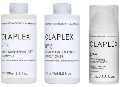 Produktbild von Olaplex Set No. 4, 5 & 8 – Shampoo Conditioner Maske Haarpflege Set