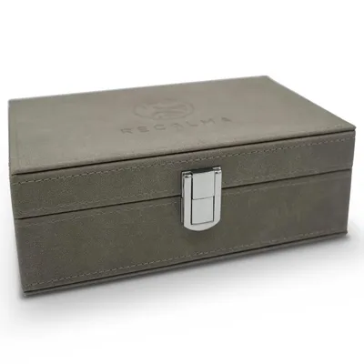 Produktbild von Recalma Faraday Box für Autoschlüssel, RFID Schutz Keyless Go, extra groß 21 x 13 x 6 cm, grau