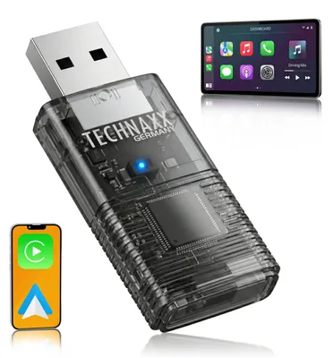 Produktbild von Technaxx TX-346, Verkabelt & Kabellos, USB, WLAN, Schwarz