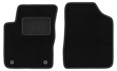 Produktbild von Velours-Fußmatten Vorne für Hyundai i10 2007-2013 (Schrägheck) – 2-tlg, Schwarz, passgenau – Wielganizator LUX