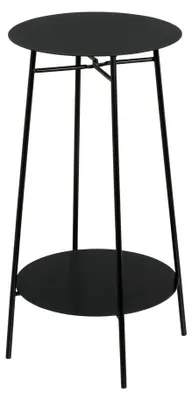 Immagine prodotto di Tavolino da Salotto Moderno in Metallo Nero Design Industriale 30x30x60cm