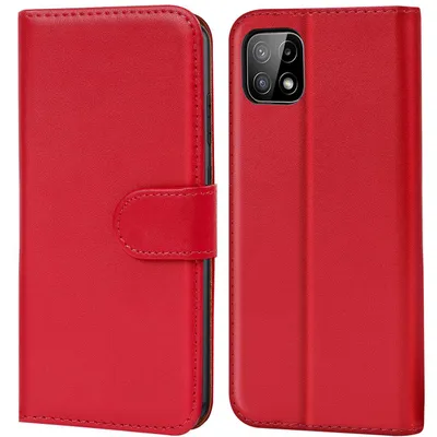 Produktbild von Conie Klapp Tasche für Samsung Galaxy A22 5G Kartenfach Rundumschutz Hülle in Rot