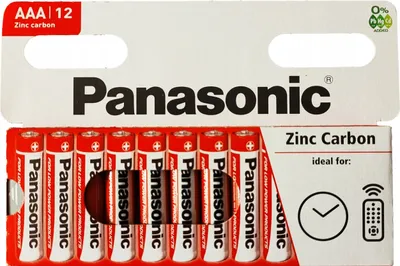 Zdjęcie produktu dla Bateria cynkowo-wglowa Panasonic AAA (R3) 12 szt.