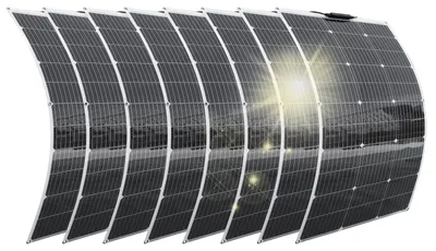Obrázok produktu pre Solárny panel, flexibilný - 800 W, monokryštalický, ľahký, vhodný pre karavany a lode