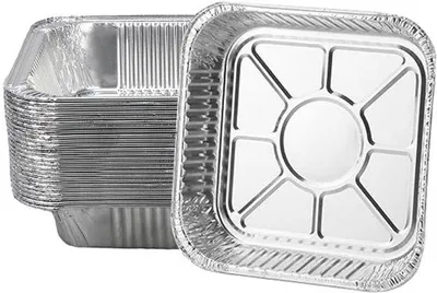 Produktbild von Aluminiumfolie-Set für Airfryer und Grill, 50 Stück, oliebeständig, 8 x 8 Zoll, vierkant