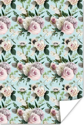 Produktbild von MuchoWow® Poster Blumen - Rose - Blatt 40x60 cm - Plakate für die Wand - Poster Babyzimmer