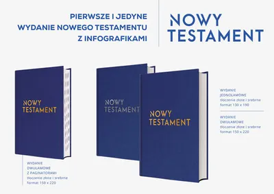 Produktbild von Nowy Testament z paginatorami. Srebrne tłoczenie