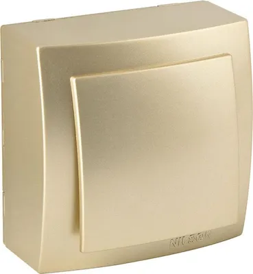 Produktbild von Schalter Gold Metall Optik – Aufputz IP20 für Innen – THEMIS