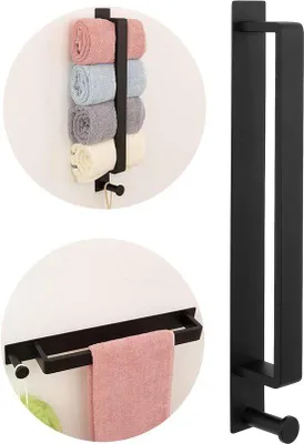 Produktbild von Selbstklebende Edelstahl-Magneten in Schwarz, für Badezimmer, Küche, Spülen