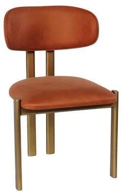 Immagine prodotto di Sedia da pranzo marrone Sedie imbottite di design Sedie con schienale eleganti