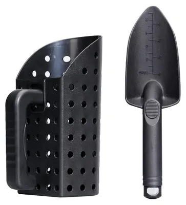Image de Pelle à sable portable - Pelle à sable / pelle - Légère - Fabriquée en plastique ABS - Ergonomique - Idéale pour la détection de métaux