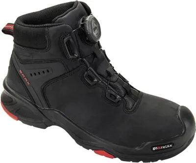 Produktbild von Sicherheitsstiefel Braxton Gr.45 schwarz/rot Leder S3 SRC HRO EN20345 BAAK