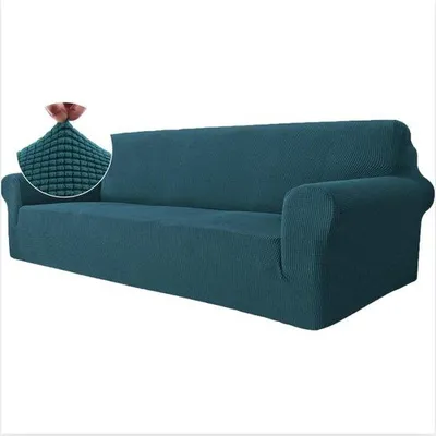 Produktbild von Famanu Stretch-Sofabezug 4-Sitzer - Turquoise, elastisch und rutschfest