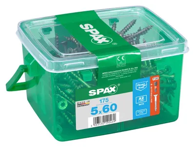 Obrázok produktu pre Skrutka so zápustnou hlavou SPAX T-Star Plus, 5 x 60 mm, nerezová oceľ A2, 175 ks