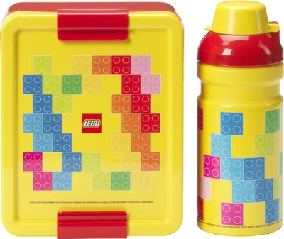 Produktbild von LEGO Trinkflasche + Brotdose LUNCH SET BRICK PATTERN