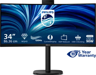 Produktbild von Philips 86,4cm (34,0") 34B2U3600CH 21:09 2xHDMI+DP+USB-C bl.