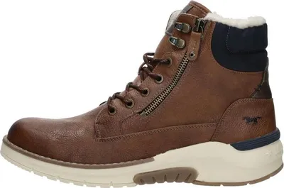 Image de Mustang Veterschoenen Hoog  Veterschoenen Hoog - Cognac - Maat 44