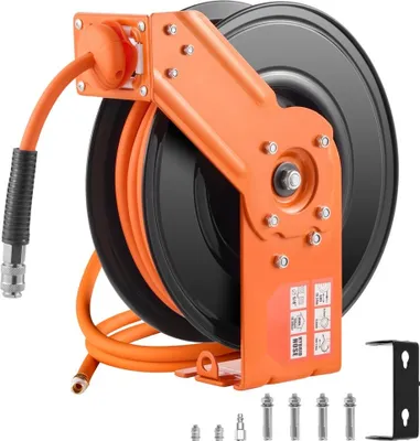 Zdjęcie produktu dla Bęben na wąż sprężonego powietrza - bęben na wąż - 300 PSI - 9,52 mm x 15,24 m - trwały i elastyczny - do warsztatów i przemysłu