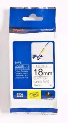 Produktbild von Brother TZe-FX241 - Klebstoff - Schwarz auf Weiß - Rolle (1,8 cm x 8 m) 1 Kassette(n) flexibles ID-Band - für Brother PT-D600, P-Touch PT-1880, D450, D800, E550, E800, P900, P950, P-Touch EDGE PT-P750