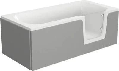 Produktbild von Badewanne mit Tür rechts SCHULTE Q1 80 x 180 cm alpinweiß glänzend mit befliesbarer Front- und Seitenverkleidung D80095R