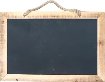 Kreidetafel mit Holzrahmen und Schlaufe zum Hängen