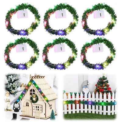 12-teiliges Wichtel-Zubehör-Set mit LED-Lichterkette, 252 cm