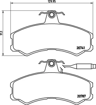 Produktbild von Brembo Bremsbelagsatz, Scheibenbremse Vorderachse P 23 022