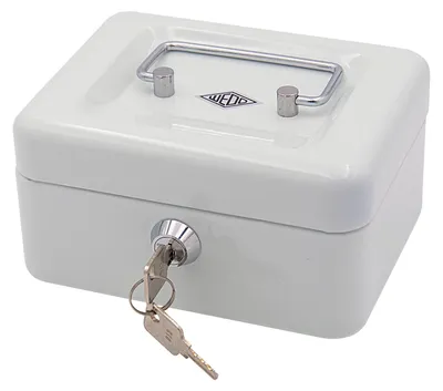 Imagen del producto de Cajetín para dinero WEDO con clip, color blanco, dimensiones: (ancho) 152 x (alto) 115 x (profundidad) 80 mm