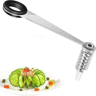Spiralschneider aus Edelstahl, 10,8 cm, für Gurke, Karotte, Zucchini