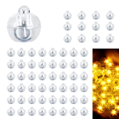 LED-Ballonlichter, warmweiß, 60 Stk., für Dekoration