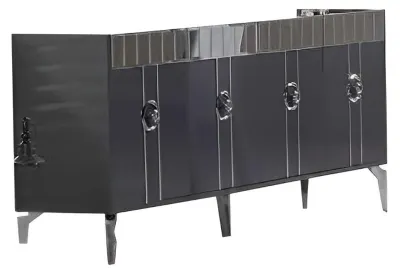 Produktbild von Sideboard Designer Lowboard Moderne Möbel Kommode Schrank Grau Anrichte