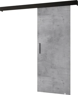Produktbild von MEBLE KRYSPOL  Schiebetürsystem SALWADOR 1 mit Schienenabdeckung, Einbautüren, 90x204cm,  Beton