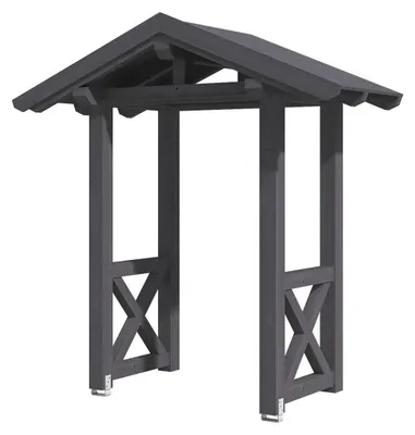 Produktbild von SKAN HOLZ Vordach Siegen 4 grau 247x116 cm