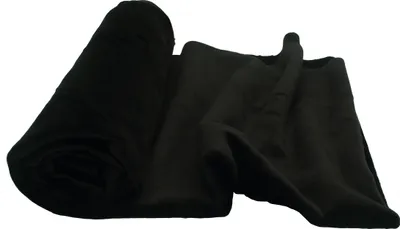 Obrázek produktu pro Pletená látka Minky s hladkým vzorem, černá 50 x 160 cm