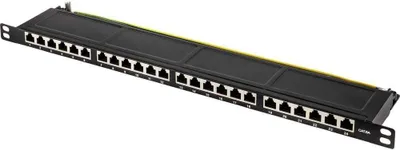 Produktbild von Renkforce Netzwerk-Patchpanel 483 mm (19) CAT 6a 0.5 HE Bestückt