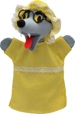 Produktbild von Handpuppe Wolf mit Kleid 29 cm Mehrfarbig, 22397D
