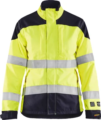 Produktbild von Blakläder Damen Multinorm Jacke 4969 1512 Inhärent High Vis gelb/marineblau, Größe:L