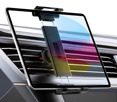 Obrázek produktu pro Držák tabletu do auta, otočný o 360°, pro zařízení o velikosti 6,5–17 palců, černý