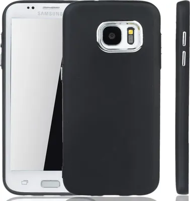 Zdjęcie produktu dla Samsung Galaxy S7 Edge - Pokrowiec na telefon Samsung Galaxy S7 Edge - Etui na telefon w kolorze czarnym
