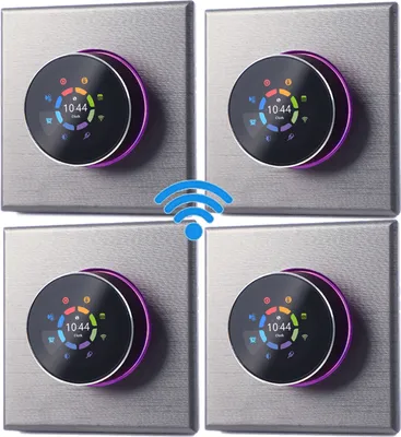 Produktbild von 4X WiFi Thermostat Digital LCD Raumthermostat Programmierbare Wandthermostat Unterputz Fußbodenheizung fuer 5A Warmwasserbereitung ,Tastensteuerung/Mobile APP/Sprachsteuerung Innenthermometer, Silber